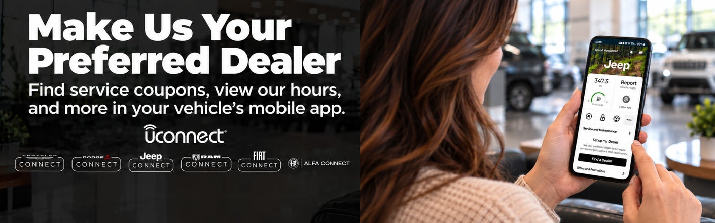 uconnect® make us your preferred dealer | Spirit Lake Chrysler Dodge Jeep Ram in Spirit Lake IA